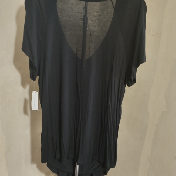 Black Ruffle Front Top - Picture 3 of 5